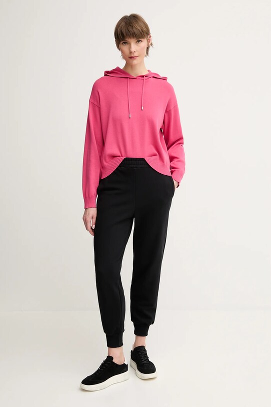 United Colors of Benetton pantaloni de trening din bumbac 3UNIDF01A negru SS25