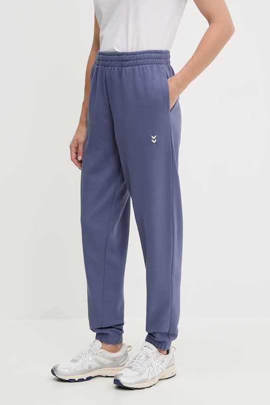 Hummel pantaloni de trening tricotaj albastru 229315