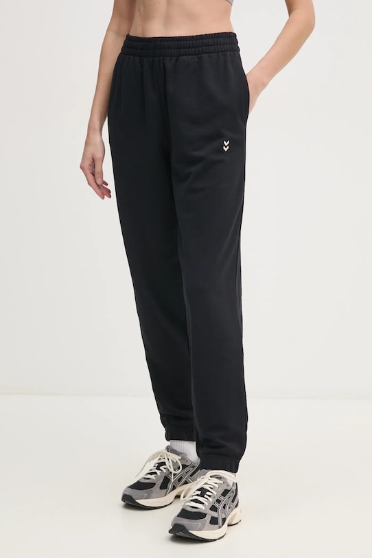 Hummel pantaloni de trening tricotaj negru 229315