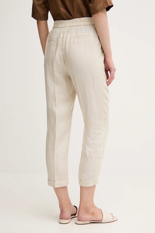 Îmbrăcăminte United Colors of Benetton pantaloni din in 4AGH558X5 bej