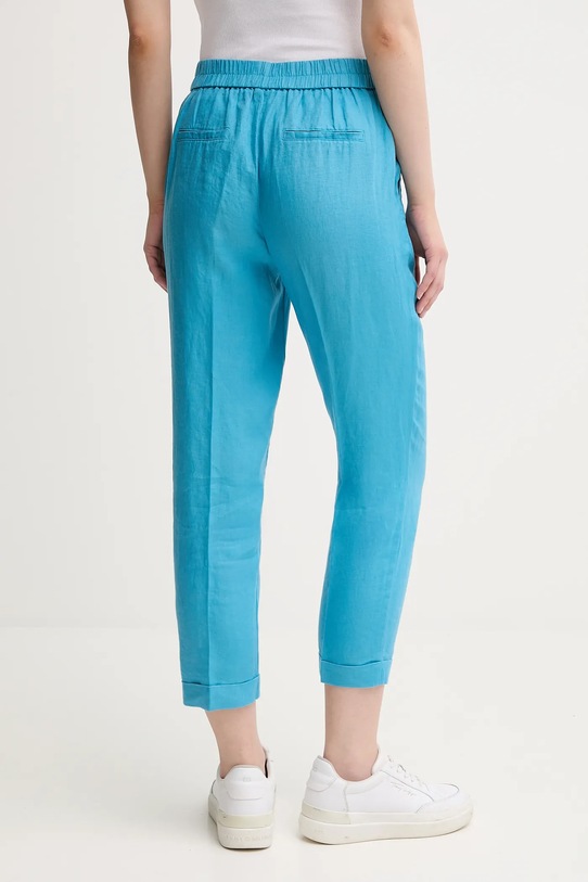 Oblečení Lněné kalhoty United Colors of Benetton 4AGH558X5 modrá
