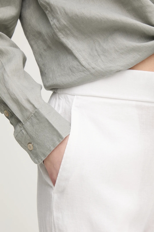 Льняные брюки United Colors of Benetton белый 4AGHDF08K