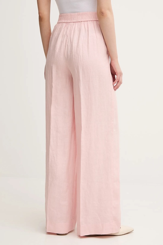 Oblečení Lněné kalhoty United Colors of Benetton 4AGHDF08K růžová