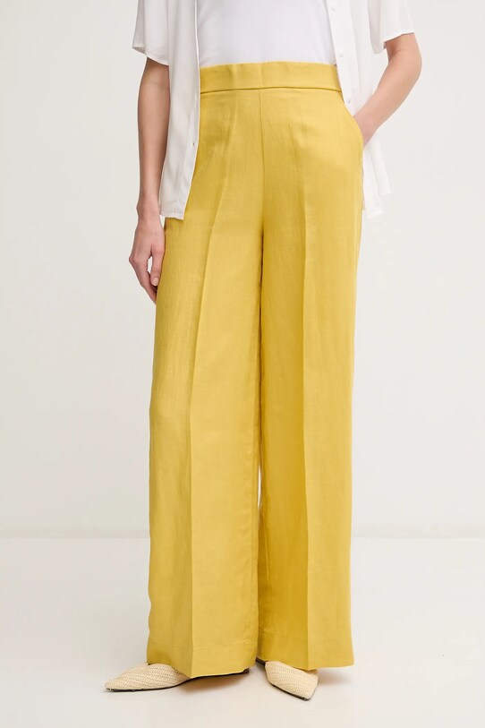 United Colors of Benetton pantaloni din in drept galben 4AGHDF08K