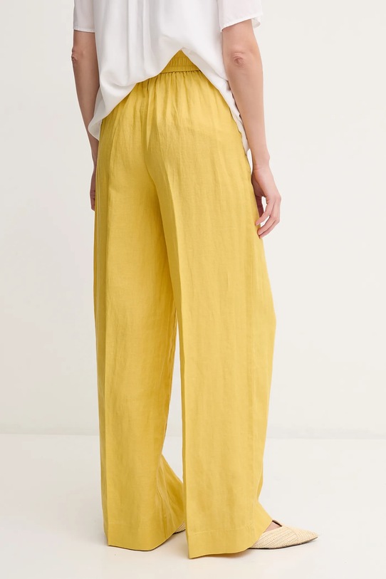 Oblečení Lněné kalhoty United Colors of Benetton 4AGHDF08K žlutá