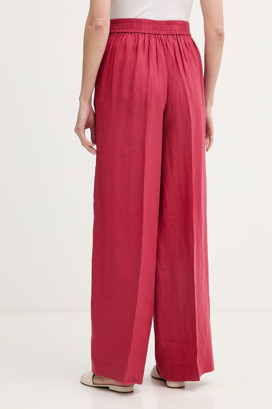 Ρούχα United Colors of Benetton Παντελόνι γυναικείο λινό 4AGHDF08K κόκκινο