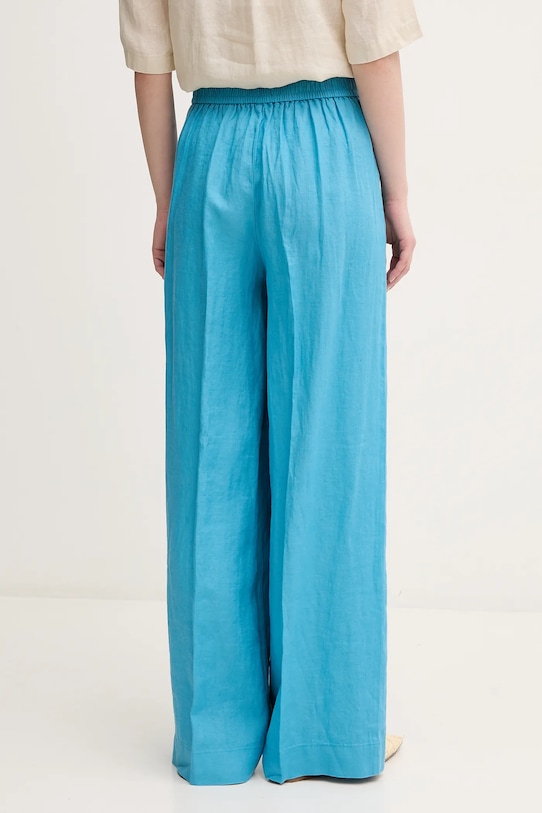 Одяг Льняні штани United Colors of Benetton 4AGHDF08K блакитний