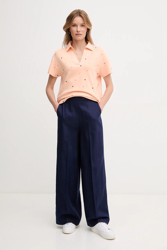 United Colors of Benetton pantaloni in lino 4AGHDF08K blu navy SS25