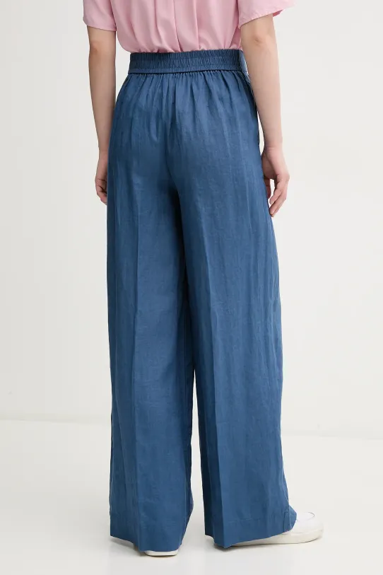 Îmbrăcăminte United Colors of Benetton pantaloni din in 4AGHDF08K bleumarin