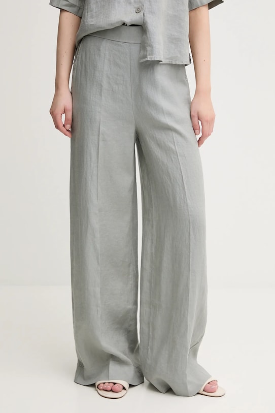 United Colors of Benetton pantaloni din in drept gri 4AGHDF08K
