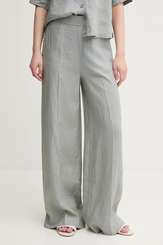 United Colors of Benetton pantaloni din in drept gri 4AGHDF08K