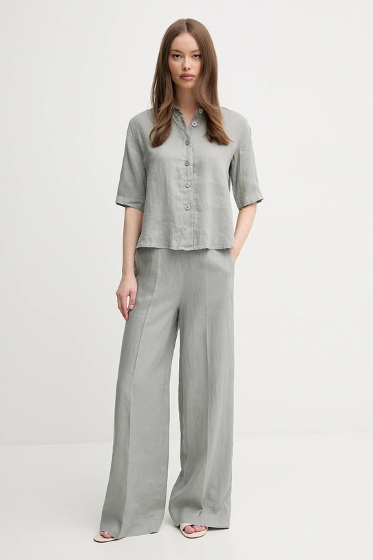 United Colors of Benetton pantaloni din in 4AGHDF08K gri SS25