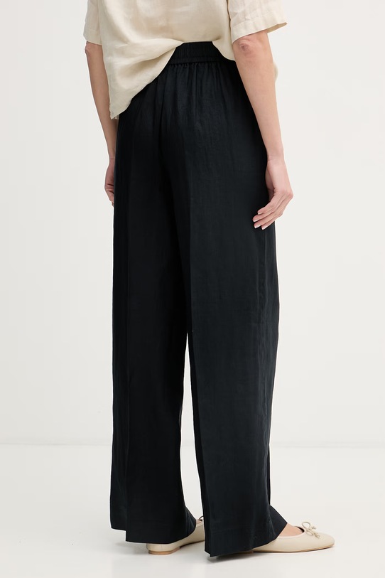 Odjeća United Colors of Benetton hlače ženske od lana 4AGHDF08K crna