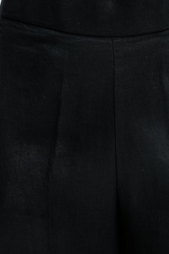 United Colors of Benetton hlače ženske od lana crna 4AGHDF08K