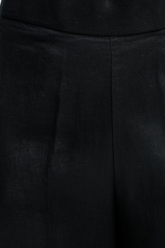 United Colors of Benetton hlače ženske od lana crna 4AGHDF08K
