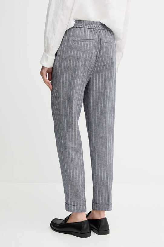 Ruházat United Colors of Benetton nadrág vászonkeverékből 49KBDF090 kék