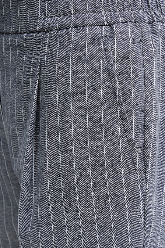 United Colors of Benetton nadrág vászonkeverékből kék 49KBDF090