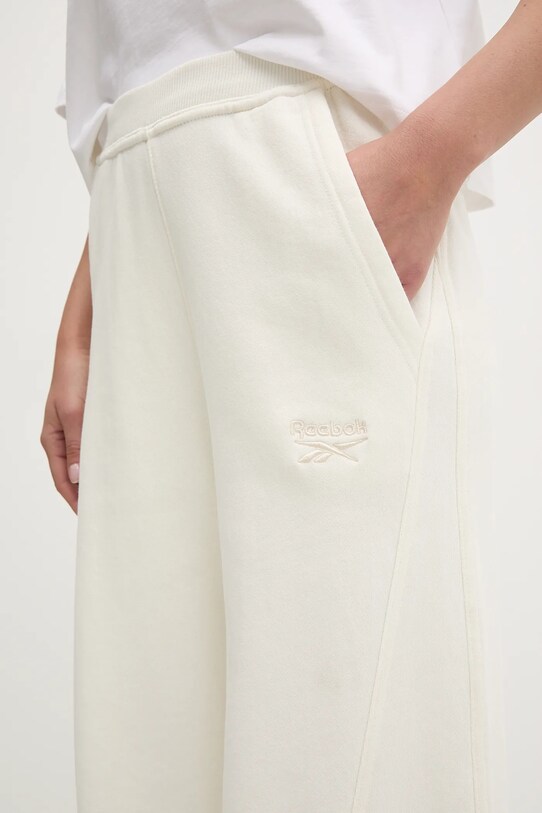 Reebok Classic pantaloni de trening din bumbac bej 100214070