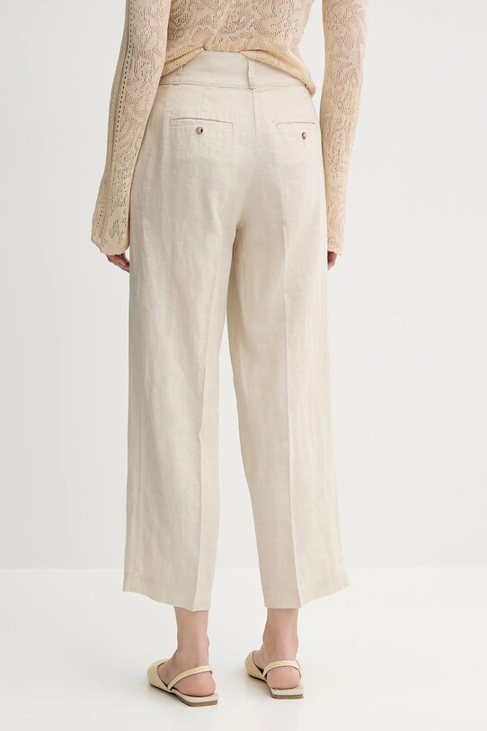 Одежда Льняные брюки United Colors of Benetton 4AGHDF06R бежевый