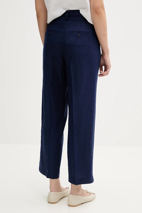 Одяг Льняні штани United Colors of Benetton 4AGHDF06R темно-синій