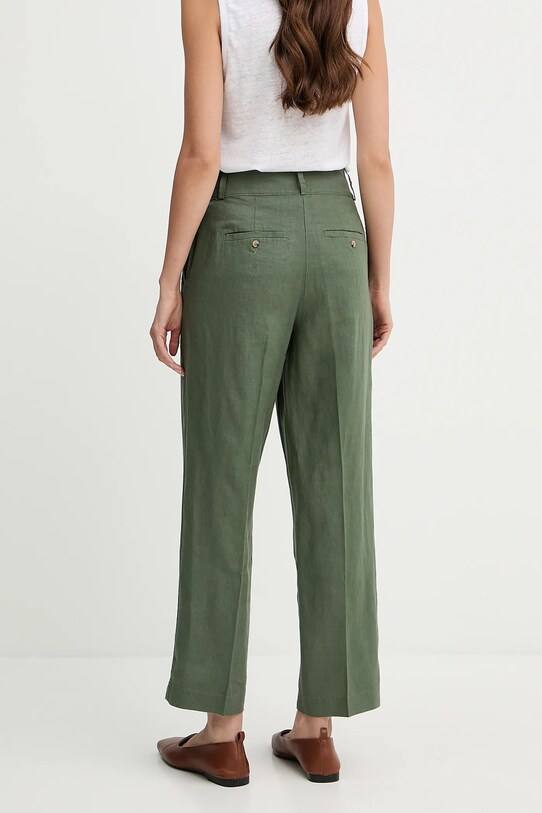Îmbrăcăminte United Colors of Benetton pantaloni din in 4AGHDF06R verde