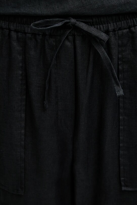 United Colors of Benetton pantaloni din in negru 4AGHDF08J