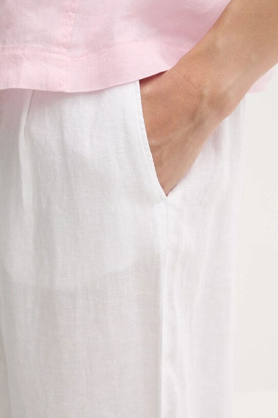Одяг Льняні штани United Colors of Benetton 4AGHDF08L білий
