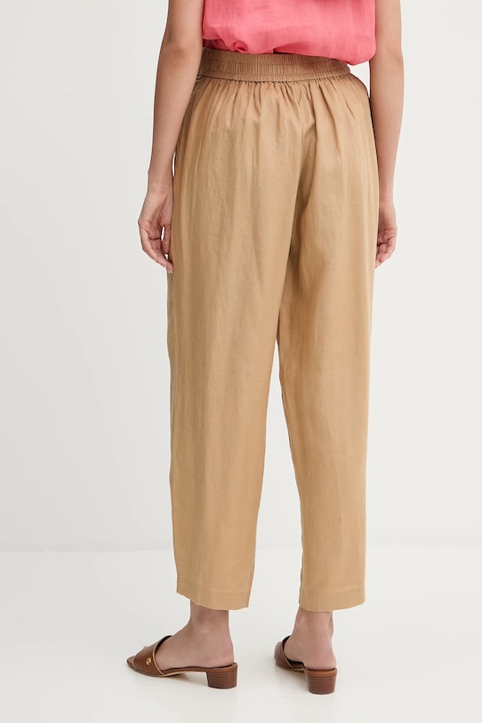 Одежда Льняные брюки United Colors of Benetton 4AGHDF08L бежевый