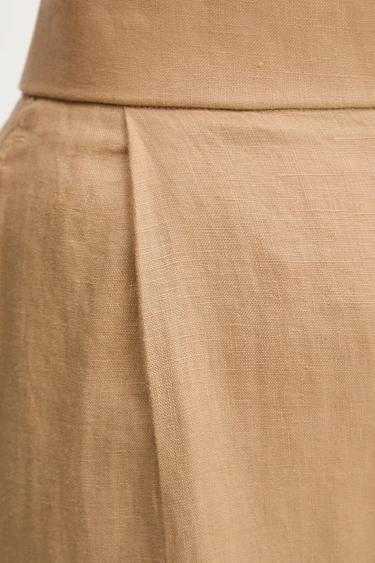 Льняные брюки United Colors of Benetton бежевый 4AGHDF08L