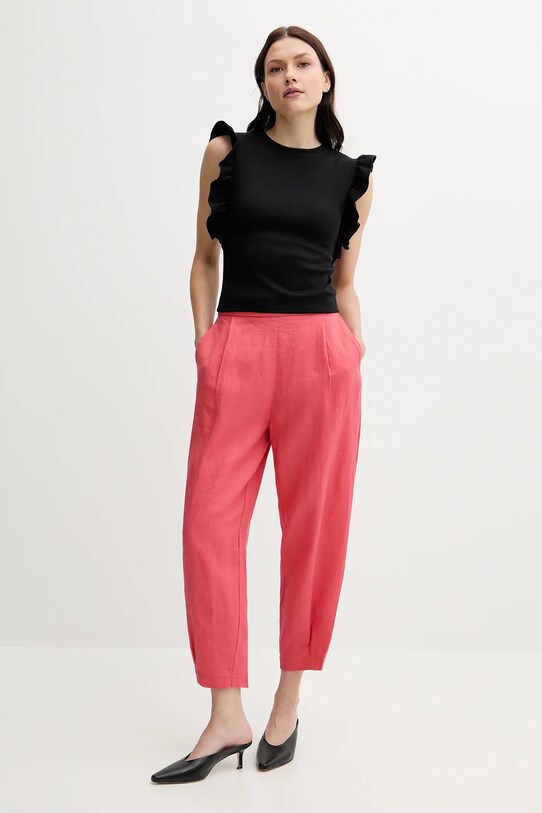 United Colors of Benetton pantaloni din in 4AGHDF08L roz SS25