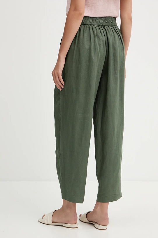 Одежда Льняные брюки United Colors of Benetton 4AGHDF08L зелёный