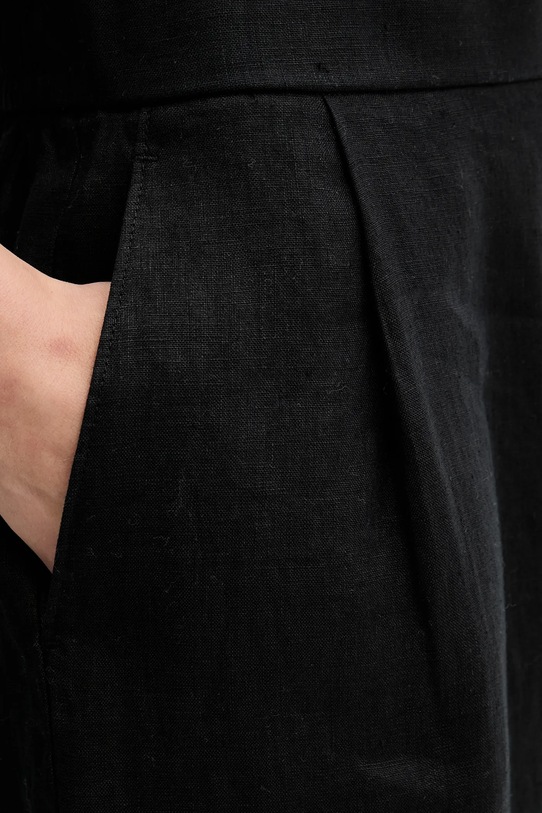 United Colors of Benetton pantaloni din in negru 4AGHDF08L