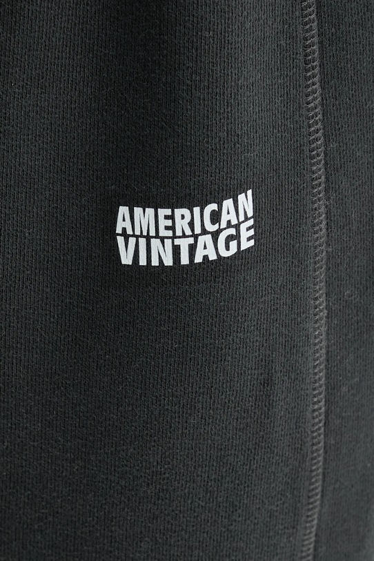 American Vintage melegítőnadrág fekete IZU05AE25