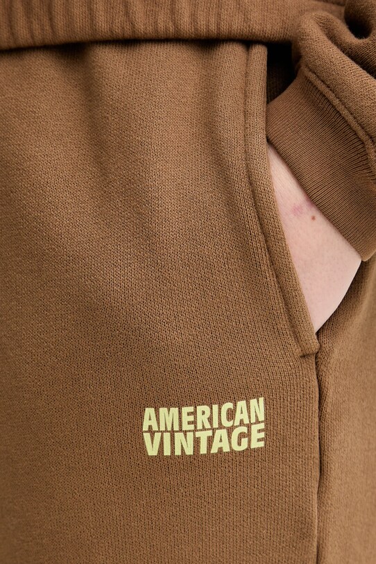 American Vintage pantaloni de trening maro IZU05BE25