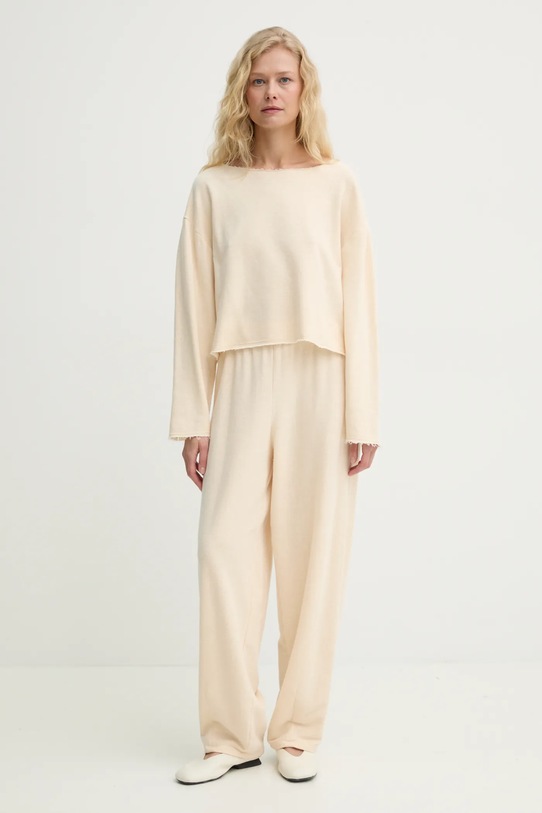 American Vintage pantaloni della tuta OFY05AE25 beige SS25