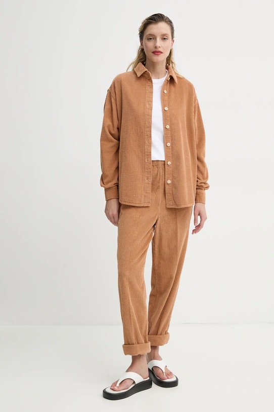 Nohavice American Vintage PADO137E25 hnedá SS25