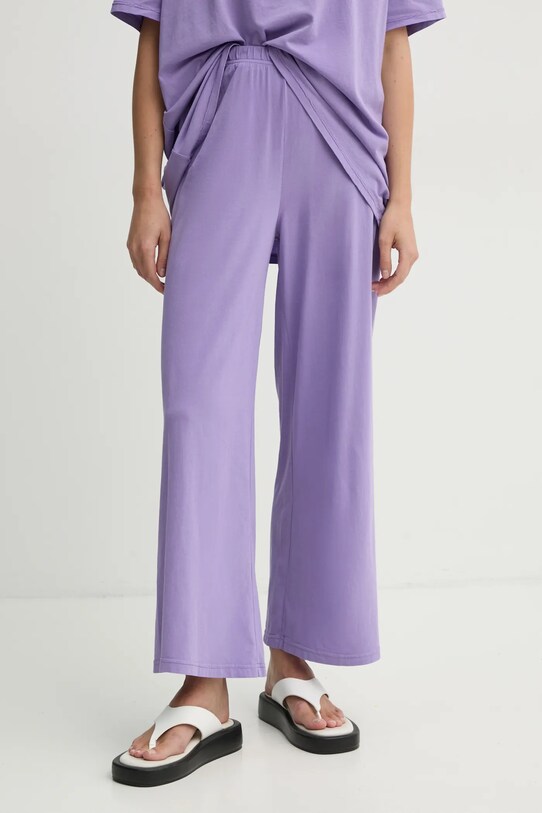 American Vintage pantaloni de trening uni violet PYM05AE25