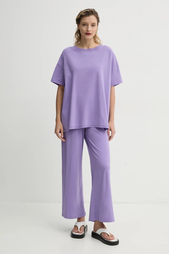 American Vintage pantaloni de trening PYM05AE25 violet SS25