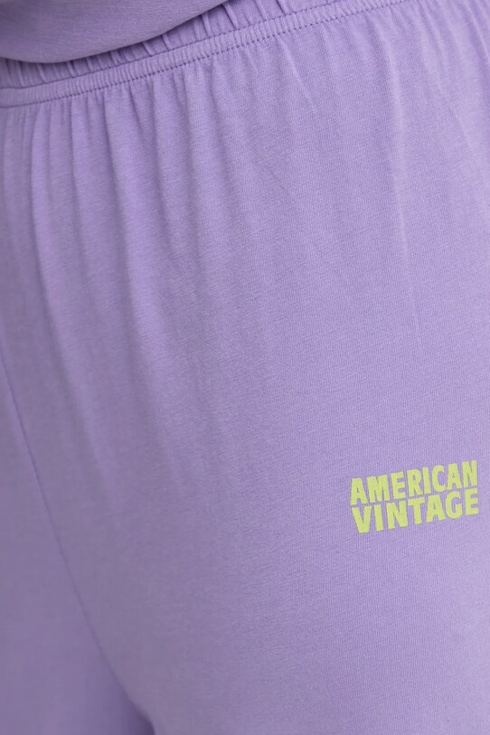 American Vintage pantaloni de trening violet PYM05AE25