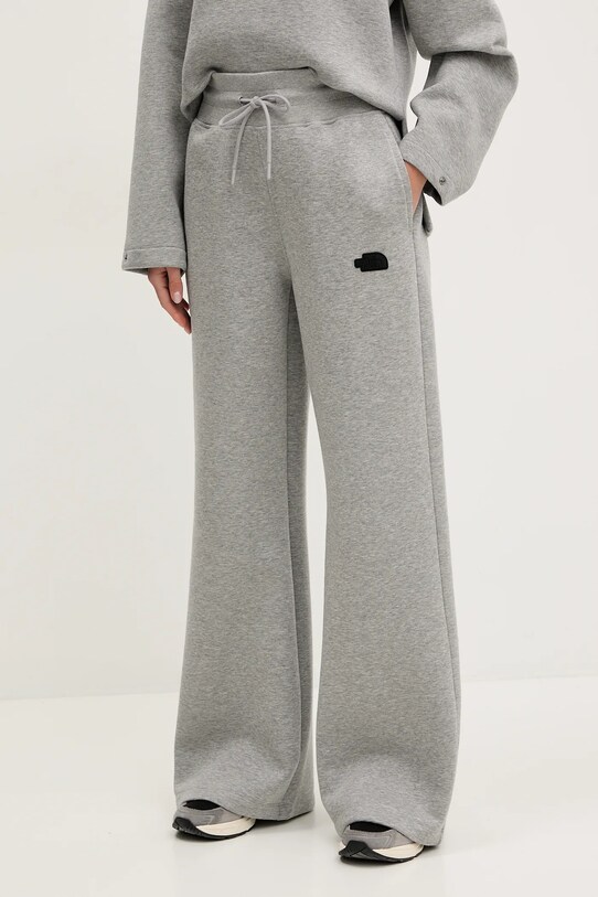 Tepláky The North Face Wide Leg směs šedá NF0A8C25EC41