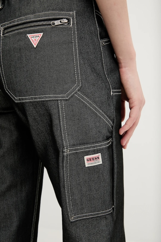 Hlače Guess Originals siva W5RG10.D5L30