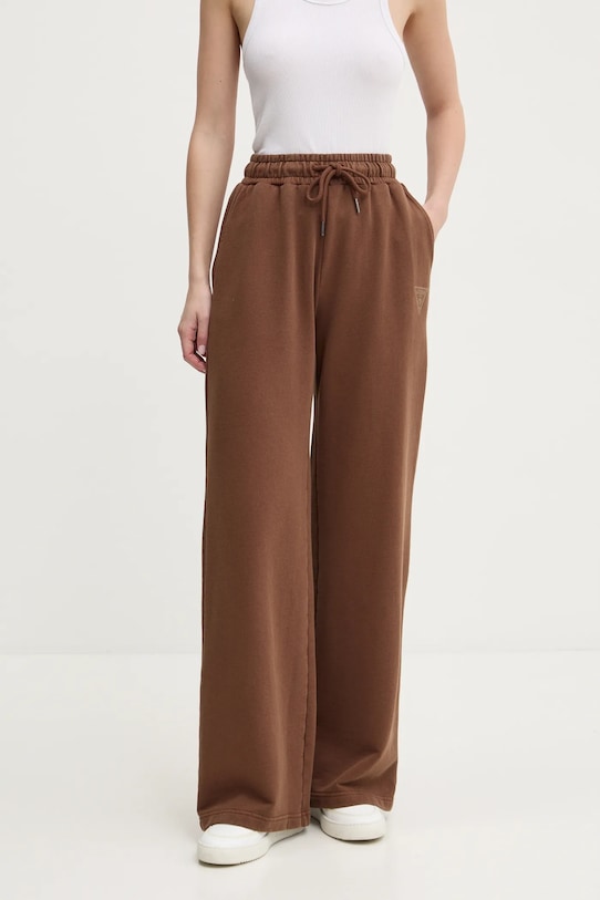 Guess Originals pantaloni de trening bumbac maro W5RB70.K68I1