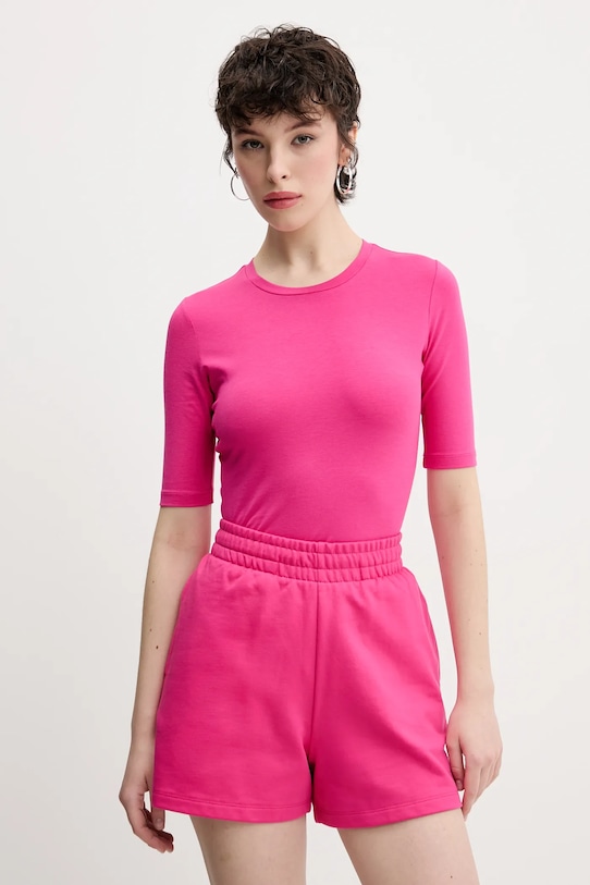 HUGO pantaloni scurți din bumbac 50536943 roz SS25