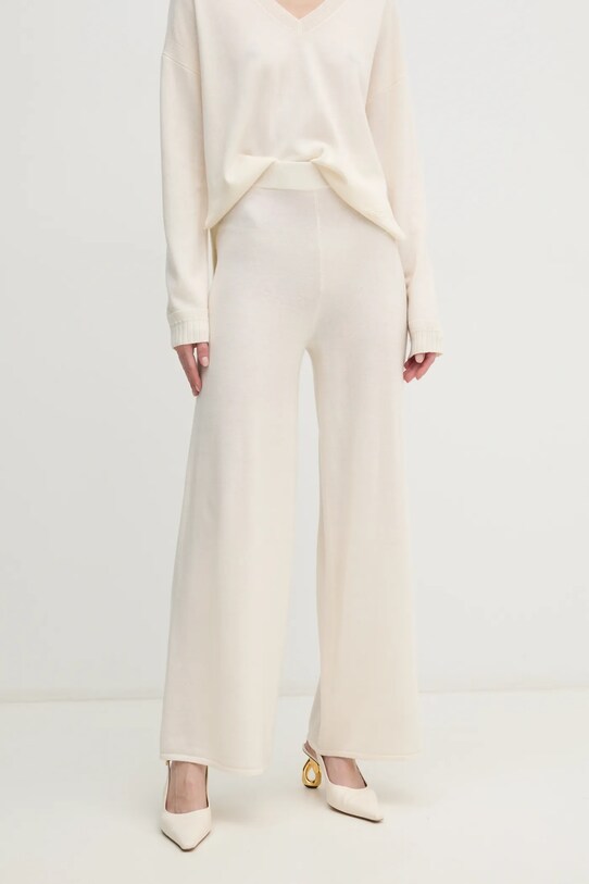 Шерстяные штаны Liu Jo шерсть бежевый TA5079.MS026