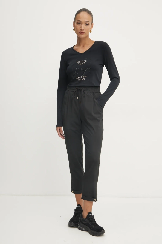 Liu Jo pantaloni TA5144.TS922 negru SS25