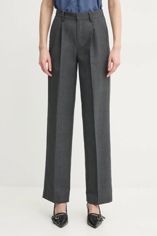 ZADIG&VOLTAIRE pantaloni din lână drept gri WWPA01845.30