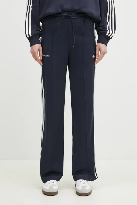 Tepláky adidas Originals Sporty & Rich Trackpant hladký námořnická modř JN5332