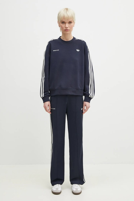 Tepláky adidas Originals Sporty & Rich Trackpant námořnická modř JN5332