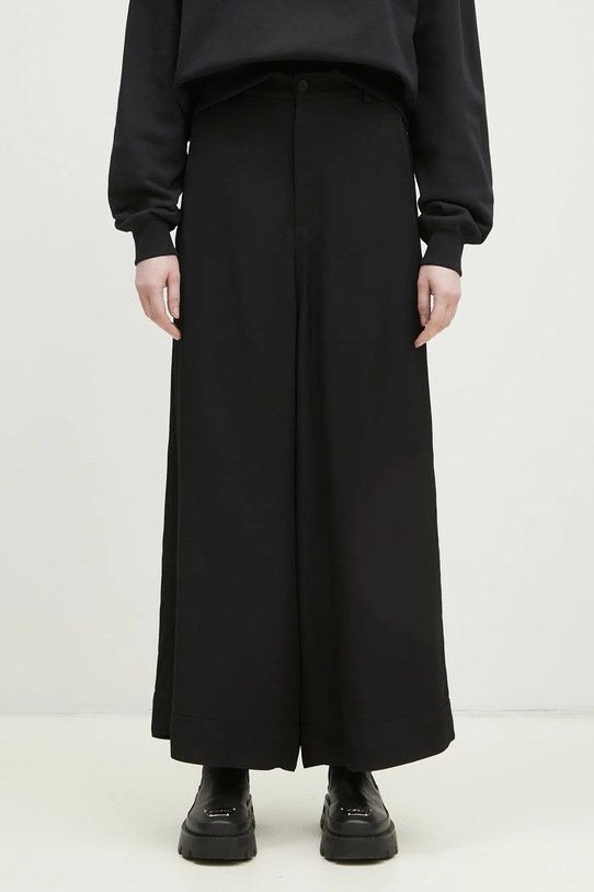 Kalhoty Y-3 Rayon Twill Wide Pants široký černá JD1763