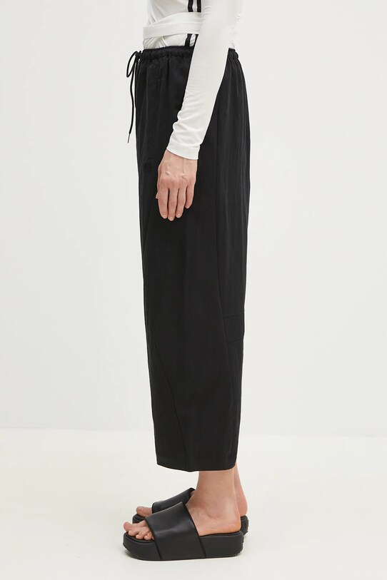 Y-3 trousers Washed Twill Pant JD3517 black SS25
